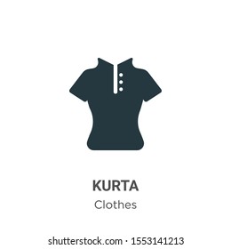 Kurta vector icon on white background. Flat vector kurta icon symbol sign from modern clothes collection for mobile concept and web apps design.