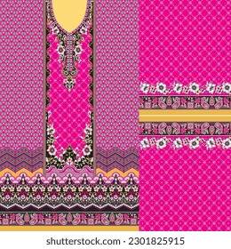 kurti  front part illustrator vector design