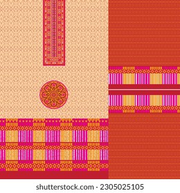 diseño vectorial de la parte delantera kurti