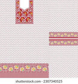 kurti  front part illustrator vector design