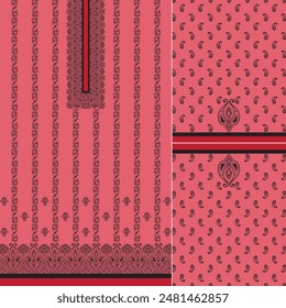 parte delantera kurti y diseño de Vector seleev illustrator