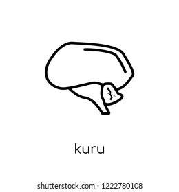 Kuru icon. Trendy modern flat linear vector Kuru icon on white background from thin line Diseases collection, editable outline stroke vector illustration