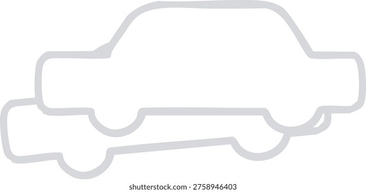 Kurumagata Car Paper Cutout Vector for Oharae Purification | Japanese Shinto Ritual Symbol Isolated