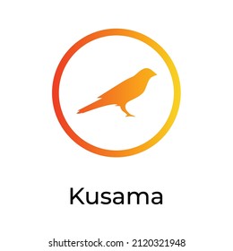 Kusama coin icon. KSM symbol. Digital crypto currency. Crypto Currency vector icon. Flat Vector illustration - Vector