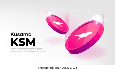 Kusama (KSM) crypto currency themed banner.