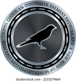 kusama-ksm coin vector illustrations. 3d illustration. vector coins.