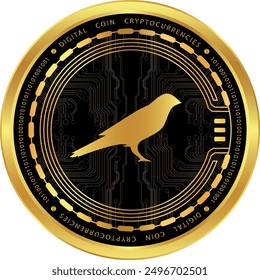 kusama-ksm cryptocurrency drawings on abstract background. 3d illustrations.