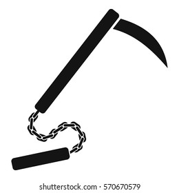 Kusarigama icon. Simple illustration of kusarigama vector icon for web