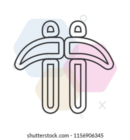 Kusarigama icon vector can be used as png, Kusarigama