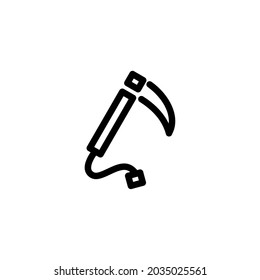 Kusarigama Weapon Vector Icon Logo Symbol for Graphic Design and Web