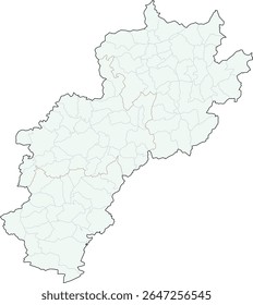 Mapa administrativo da Renânia-Palatinado (Renânia-Palatinado) (Kusel) República Federal da Alemanha Colorido. Vetor