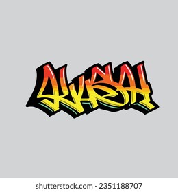 kush graffiti vector tagging letter word text street art