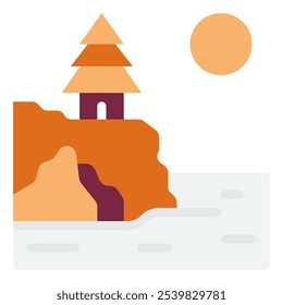 Kuta Beach icon for web, app, infographic, etc