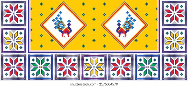 The Kutch Embroidery is a handicraft and textile signature art tradition of the tribal community of Kutch District in Gujarat and Sindh.