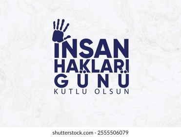 İnsan hakları günü kutlama tasarımı. Translation: Human rights day celebration design.