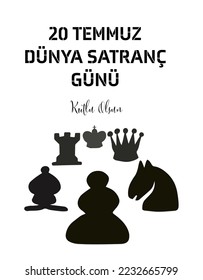 Dünya Satranç Günü Kutlu Olsun, Text translate: Happy World Chess Day 