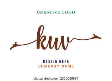 El logotipo de las letras KUV es simple, fácil de entender y autorizado