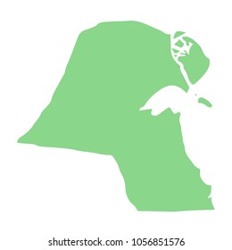 Kuwait Asian country map