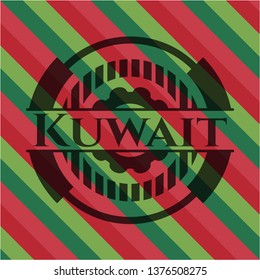 Kuwait christmas style emblem.