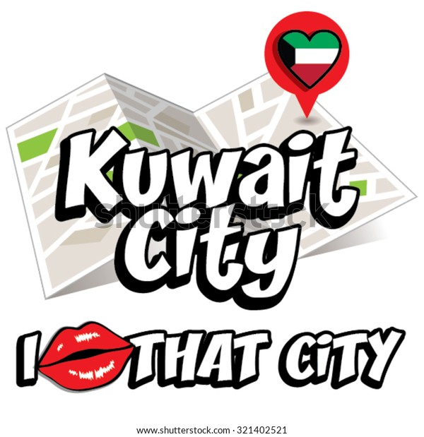 Kuwait City Love That City Vector Stock Vector (Royalty Free) 321402521