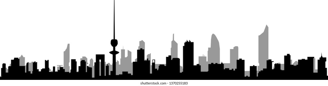 City Dubai Skyline Uae Urban Cityscape Stock Vector (Royalty Free ...