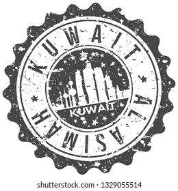 Kuwait City Skyline. Silhouette City. Design Vector. Famous Monuments.