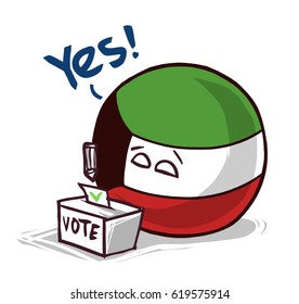 Kuwait country ball voting yes