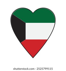 Kuwait-Land Flagge Symbol, Vektorgrafik-Design