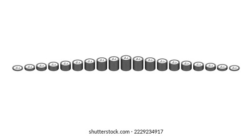 Kuwait Currency Icon Symbol. Kuwaiti Dinar, KWD Sign. Vector Illustration