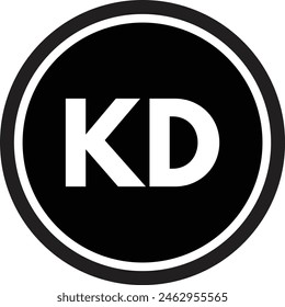 Kuwait dinar icon isolated on white background . Kuwait currency icon vector