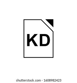 Kuwait dinar sign icon black vector illustration