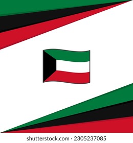 Kuwait Flag Abstract Background Design Template. Kuwait Independence Day Banner Social Media Post. Kuwait Flag