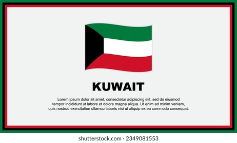 Kuwait Flag Abstract Background Design Template. Kuwait Independence Day Banner Social Media Vector Illustration. Kuwait Banner