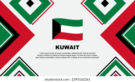 Kuwait Flag Abstract Background Design Template. Kuwait Independence Day Banner Wallpaper Vector Illustration. Kuwait Independence Day