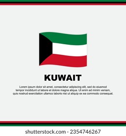 Kuwait Flag Background Design Template. Kuwait Independence Day Banner Social Media Post. Kuwait Design