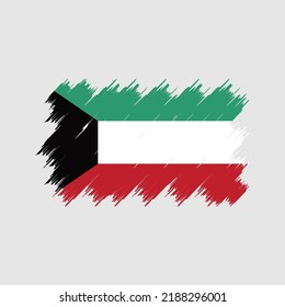 Kuwait Flag Brush. Nationalflagge