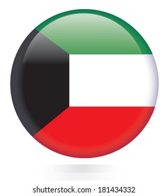Kuwait flag button 