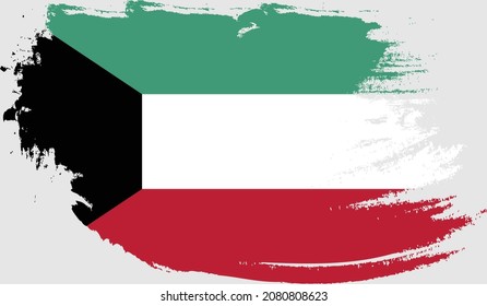 Kuwait flag in grunge style