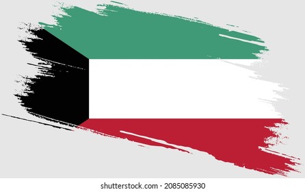 Kuwait flag with grunge texture