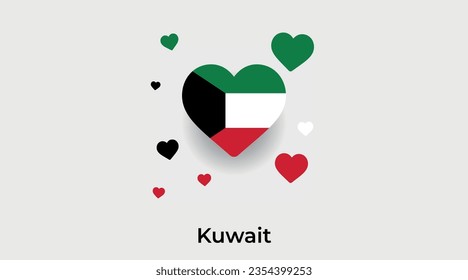 Kuwait-Fahne, die das Land prägt Symbol Vektorgrafik