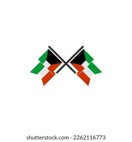 Kuwait-Flaggensymbol-Set, Kuwait-Unabhängigkeitstag-Symbol auf Vektorsymbol