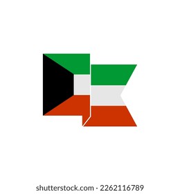 Kuwait flag icon set, Kuwait independence day icon set vector sign symbol