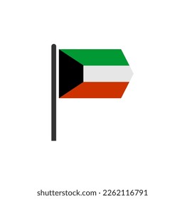 Kuwait flag icon set, Kuwait independence day icon set vector sign symbol