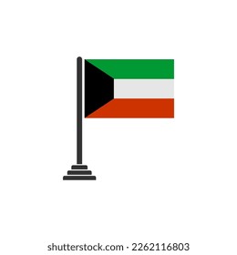 Kuwait flag icon set, Kuwait independence day icon set vector sign symbol