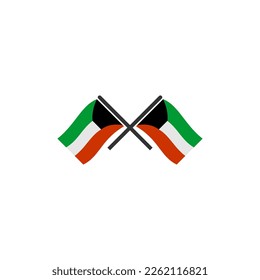Kuwait flag icon set, Kuwait independence day icon set vector sign symbol