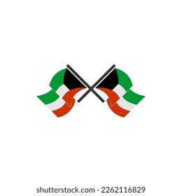 Kuwait flag icon set, Kuwait independence day icon set vector sign symbol