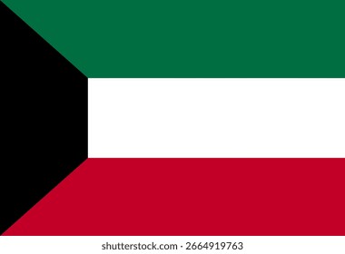 Ilustrador de banderas de Kuwait país banderas símbolo nación  
