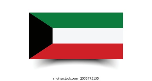 Kuwait flag official colors and proportion digital vector illustration