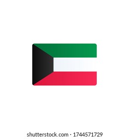 kuwait flag vector. country flag isolated on white background