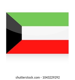 Kuwait Flag Vector Icon - Illustration
